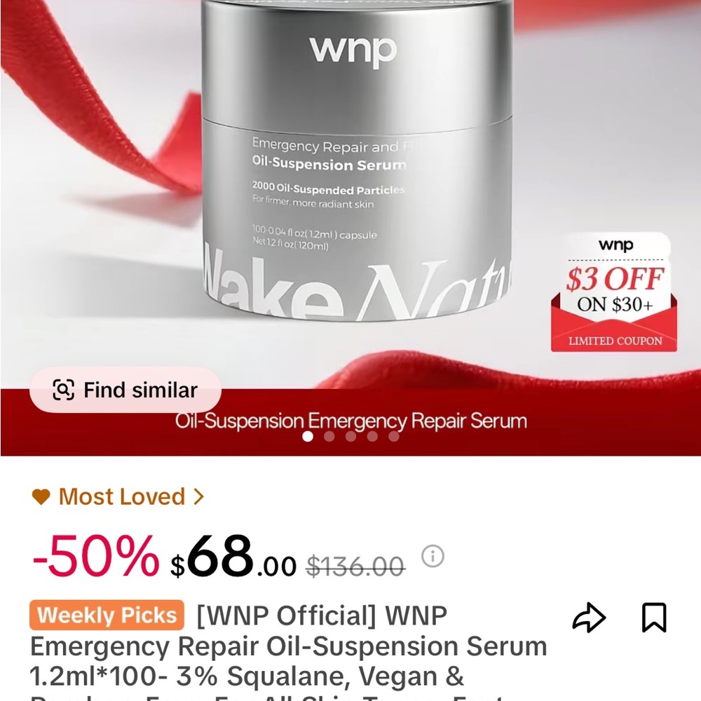 WNP Emergency Repair oil suspension serum - Picture 5 of 6